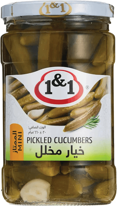 1&1 (TINY ) Pickled Cucumber 12 x 660 gr