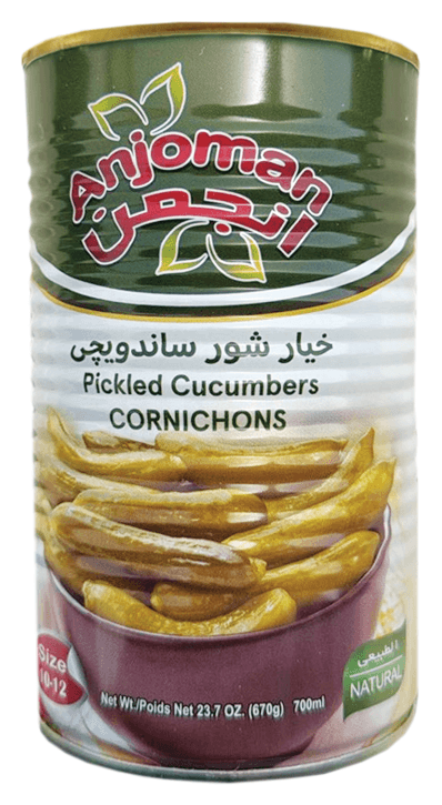 Anjoman Pickled Cucumber in Brine 12 x 670 g(OFFER)