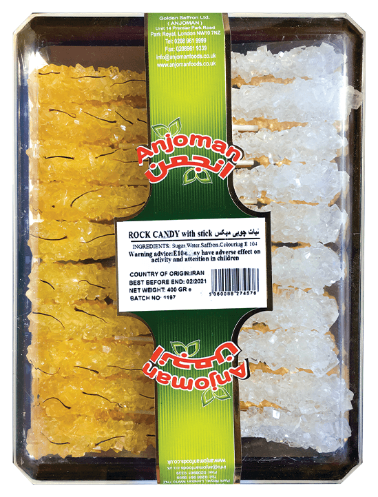 Anjoman Rock Candy with Stick/ MIX WHITE & SAF