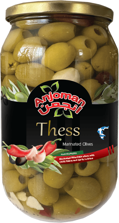 Anjoman (6 x 1 LIT) THESS CHILLI & GARLIC Mix Olive