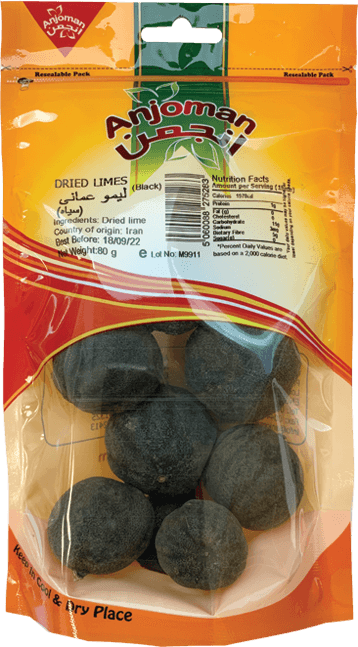 Anjoman Dried Limes (BLACK) 12 x 80 gr