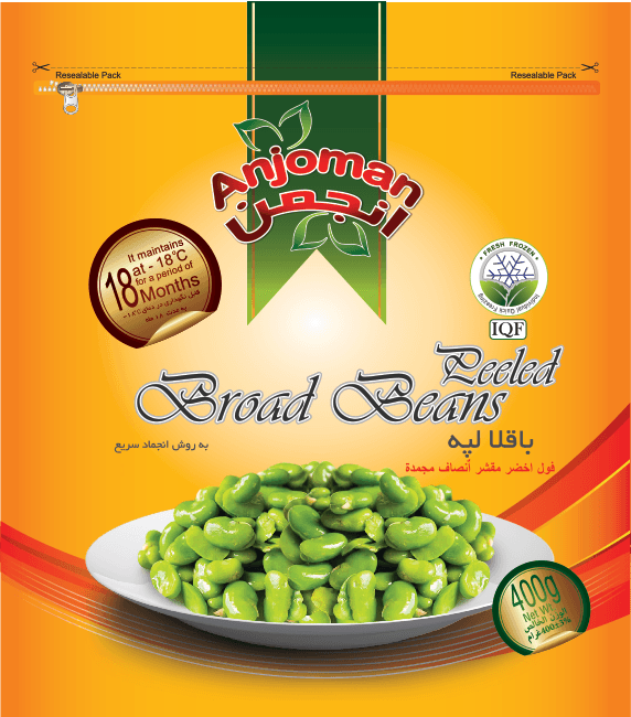 Anjoman IQF Frozen Broad Beans 24 x 400 g