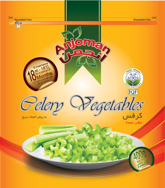 Anjoman IQF Frozen Celery 24 x 400 g