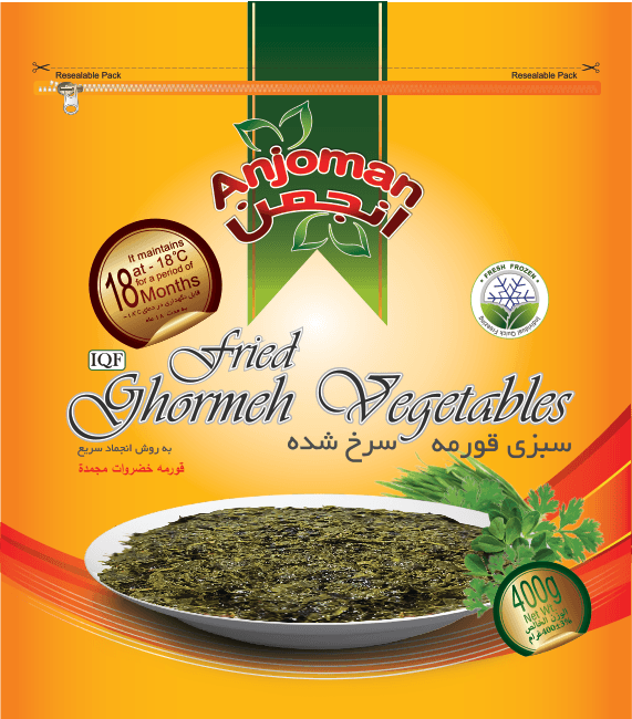 Anjoman IQF Frozen FRIED Ghorme VEG 24 x 400 g