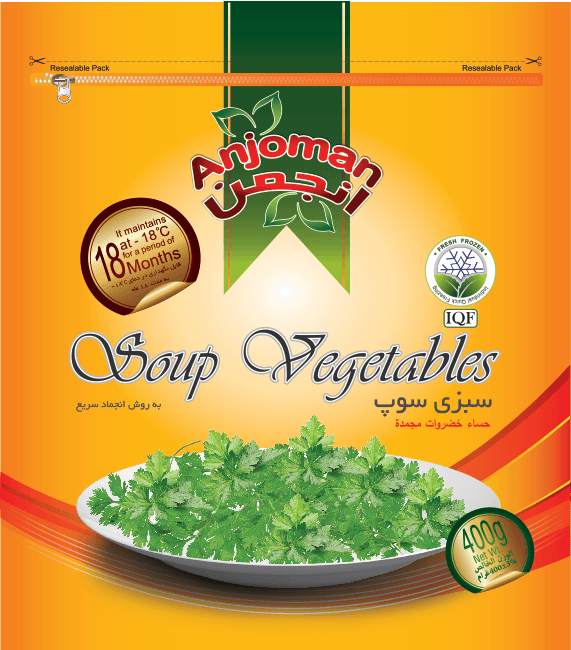 Anjoman IQF Frozen Soup VEG 24 x 400 g