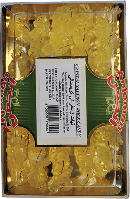 Anjoman Rock Candy CRYSTAL 250gr SAFFRON