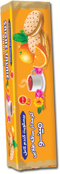 MINOO ORANGE Saghe Talayi with CREAM 1 x 2